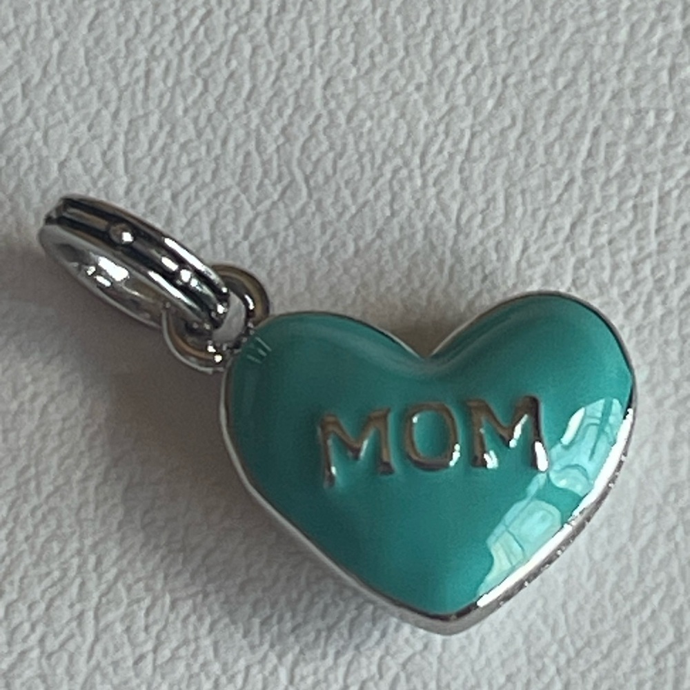 Origami Owl Heart-Shaped 'MOM' Charm Pendant/Or Dangle
